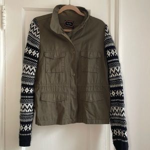 Love Tree Green Cargo / Sweater Jacket | size Large